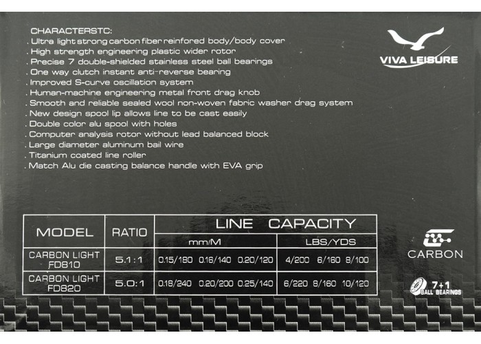 Катушка Viva Carbon Light FD 820