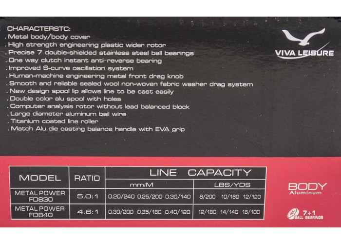 Катушка Viva Metal Power FD 830