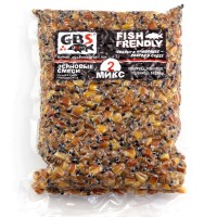 Зерновая смесь GBS № 2 Фасовка 1 кг (Кукуруза, конопля, пшеница) (10 шт. в упак)